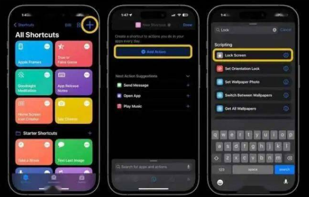 南乐苹果14锁屏维修店分享iPhone14升级iOS16.4后如何创建锁屏快捷方式 